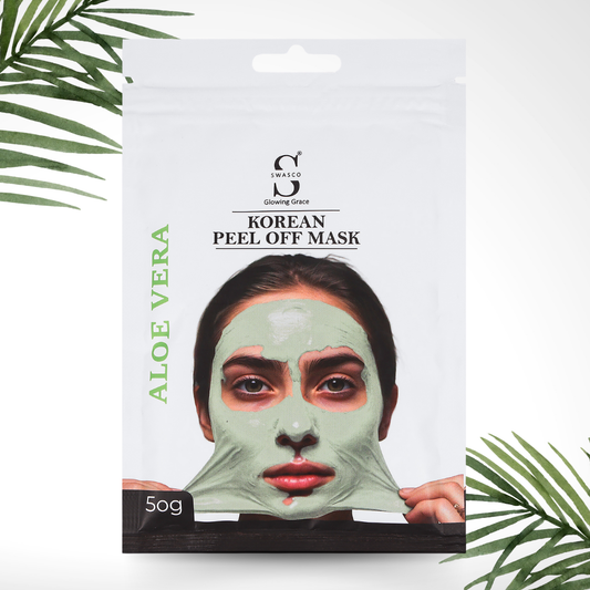 Swasco Aloe Vera Korean Peel-Off Mask 50gm – Achieve Korean Glass Skin, Deep Cleansing & Glowing Radiance Instantly