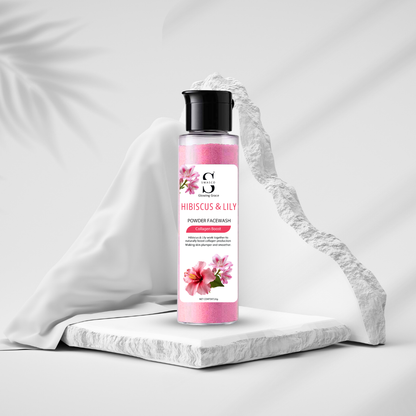 SWASCO HIBISCUS & LILY POWDER FACE WASH - COLLAGEN BOOST