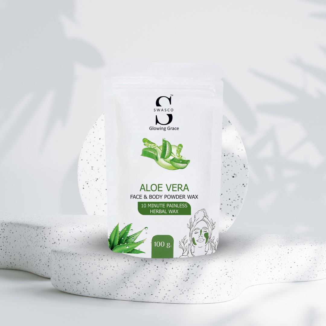 SWASCO FACE AND BODY WAX POWDER - 10 min (ALOEVERA)