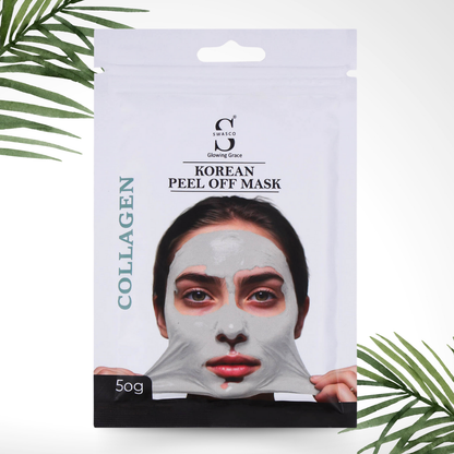 Swasco Collagen Korean Peel-Off Mask 50gm – Achieve Korean Glass Skin, Deep Cleansing & Glowing Radiance Instantly