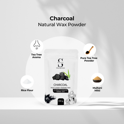 SWASCO FACE AND BODY WAX POWDER - 10 min (CHARCOAL)