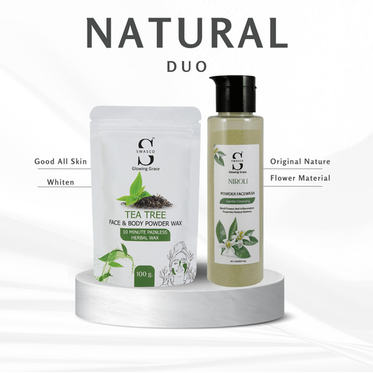 Glow Duo: Neroli Powder Facewash & Tea Tree Wax Powder