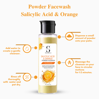 SWASCO ORANGE & SALICYLIC ACID POWDER FACE WASH - EFFECTIVE PORE REDUCTION