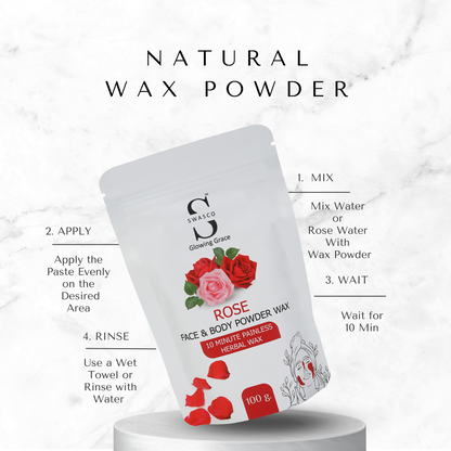 SWASCO FACE AND BODY WAX POWDER (ROSE)