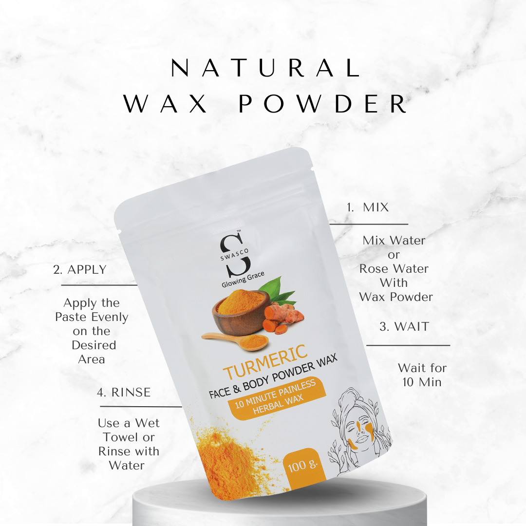 SWASCO FACE AND BODY WAX POWDER (TURMERIC)