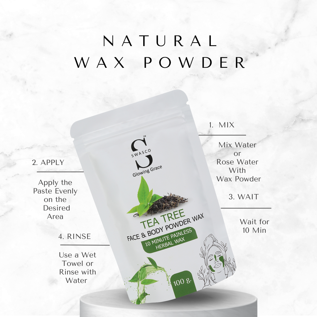 SWASCO FACE AND BODY WAX POWDER (TEA TREE)