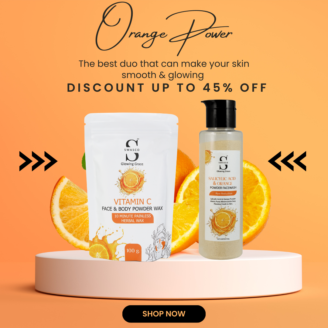 Glow & Clear Duo: Orange & Salicylic Acid Face Wash with Vitamin-C Wax Powder