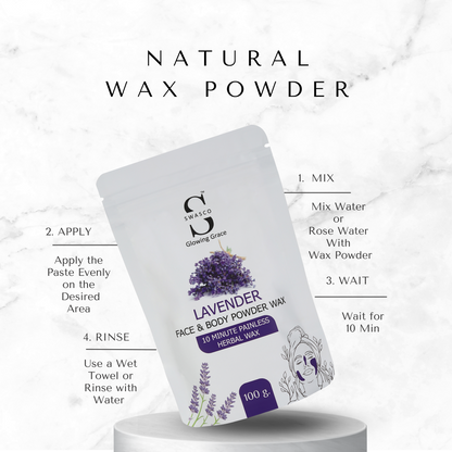 SWASCO FACE AND BODY WAX POWDER (LAVENDER)