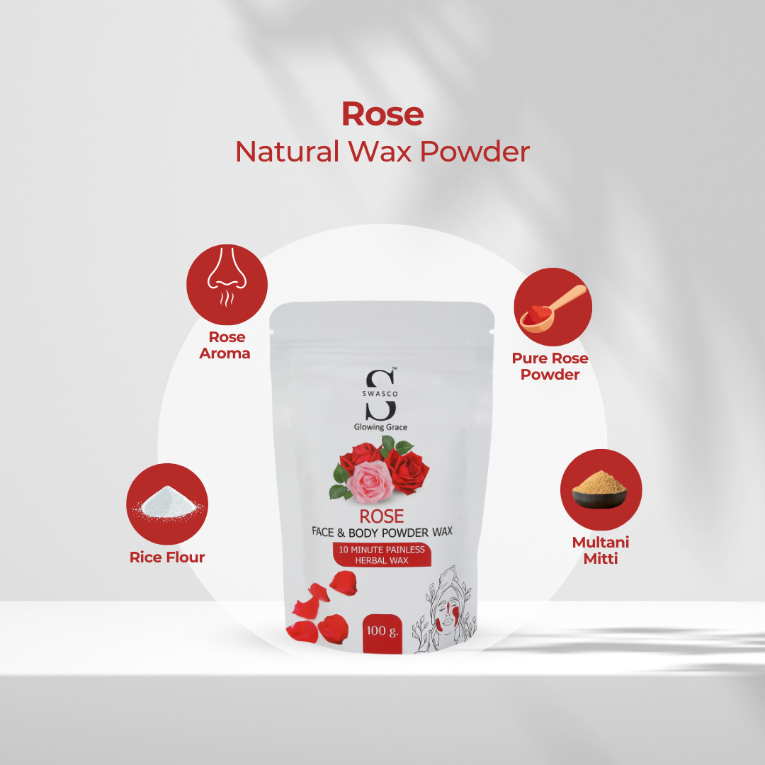 SWASCO FACE AND BODY WAX POWDER (ROSE)