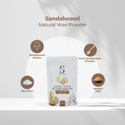 SWASCO FACE AND BODY WAX POWDER (SANDALWOOD)